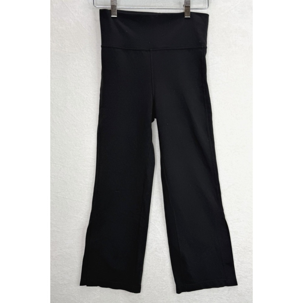 Vintage Y2K Be Present Black Knit Yoga Side Split Pants Size XS